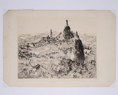 Vintage Etching - Cathedral of Notre Dame and the Chapel of St. Michel, 1928