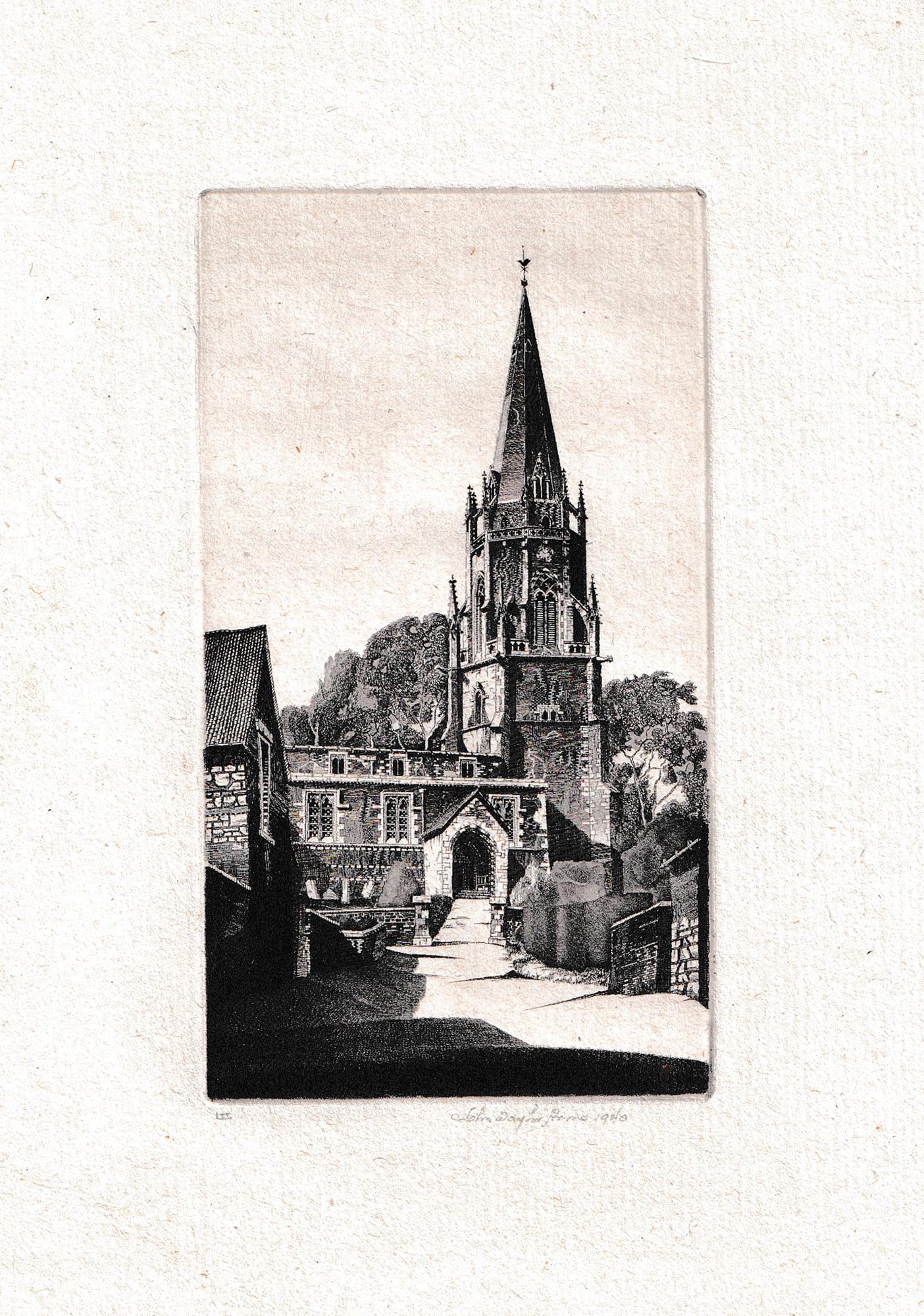 Iglesia de Wilby, Northhamptonshire, Inglaterra - Print de John Taylor Arms