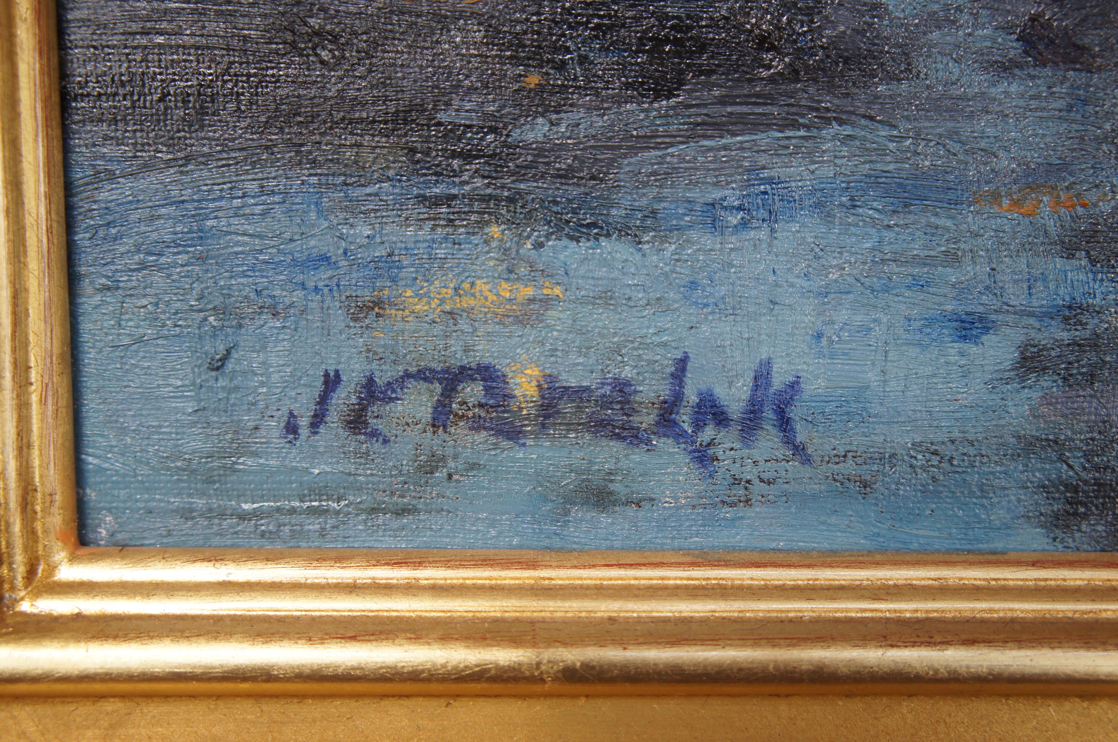 John Terelak, Mackerel Seiners Impressionist Seascape Oil Painting Boats Harbor 1