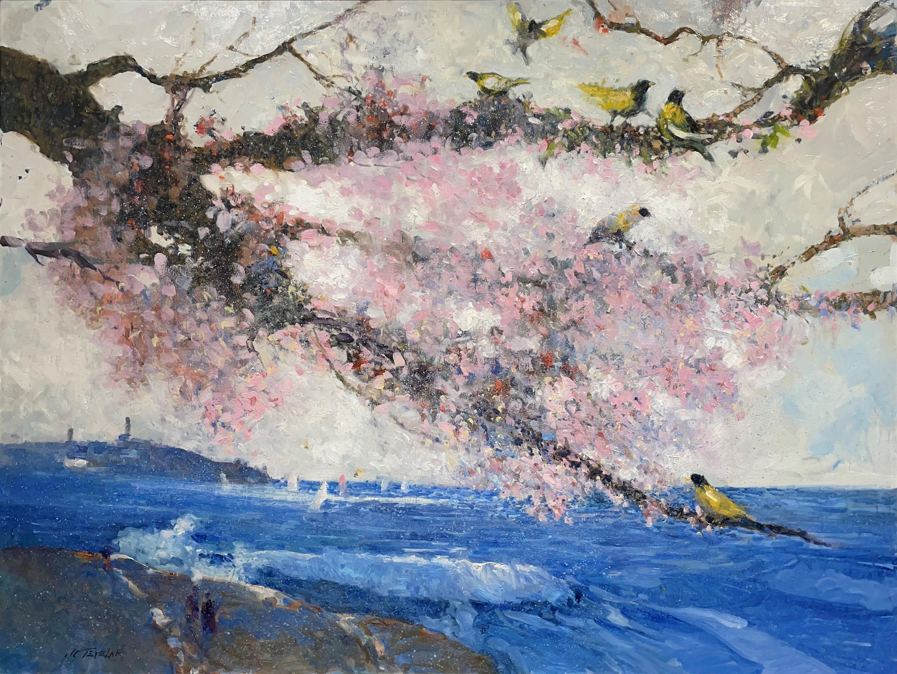 John Terelak Landscape Painting - Cherry Blossoms