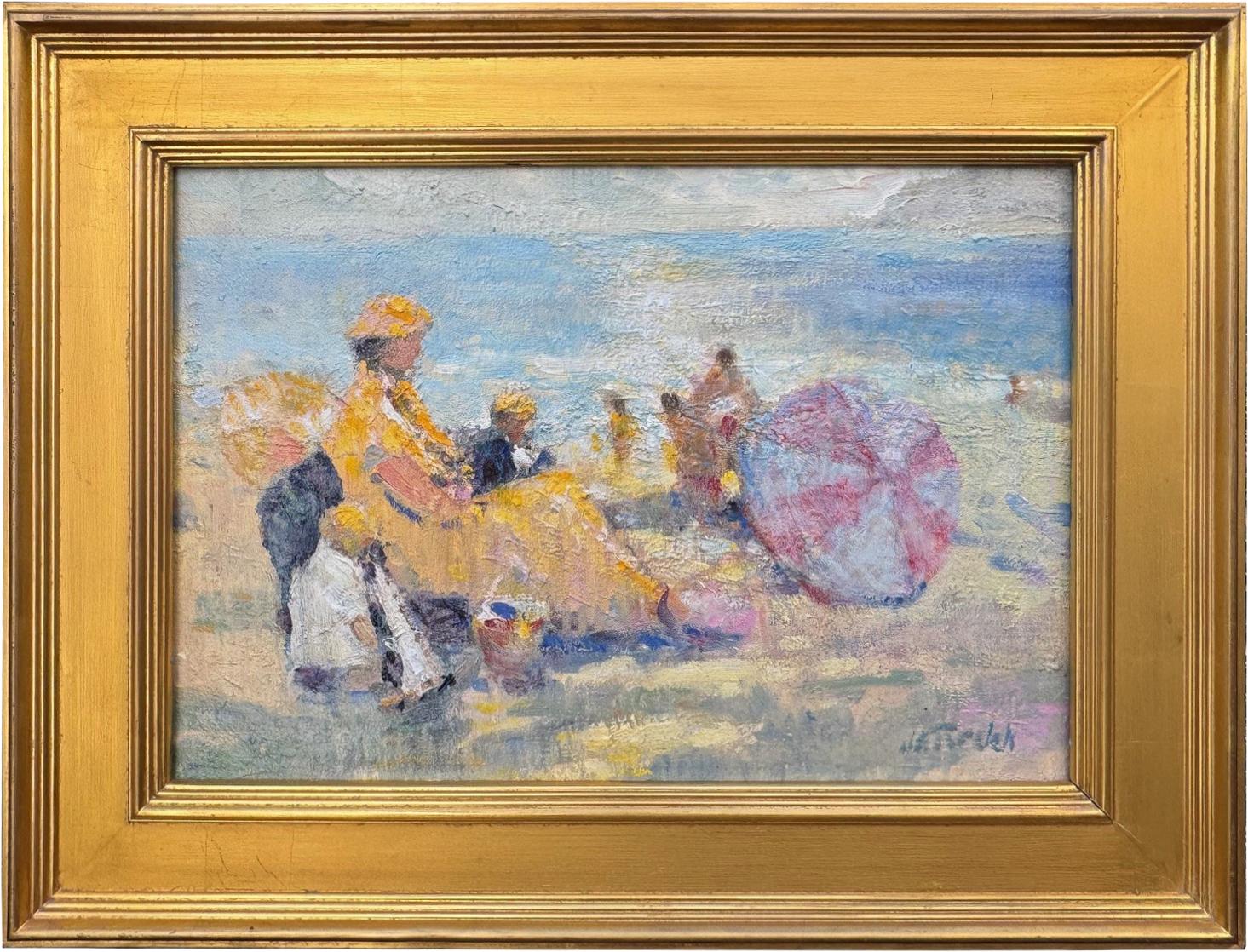 Lady in Yellow - Painting by John Terelak