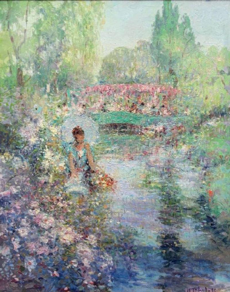 John Terelak Landscape Painting - Monet Garden