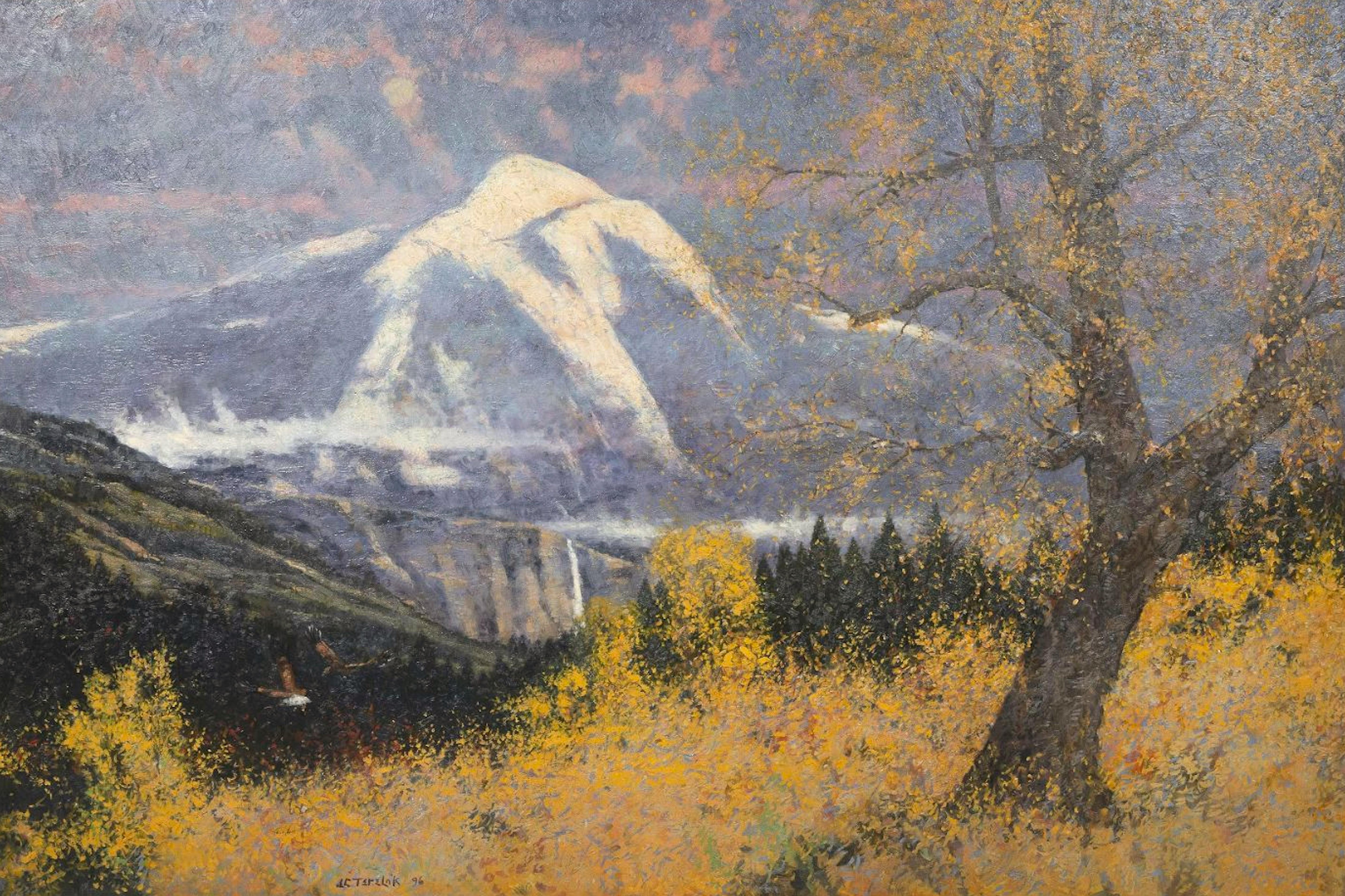 Rocky Mountain Aussicht (Amerikanischer Impressionismus), Painting, von John Terelak