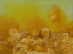 Aegean Temple, Dystopian Surrealist Landscape, Cleveland School Artist
