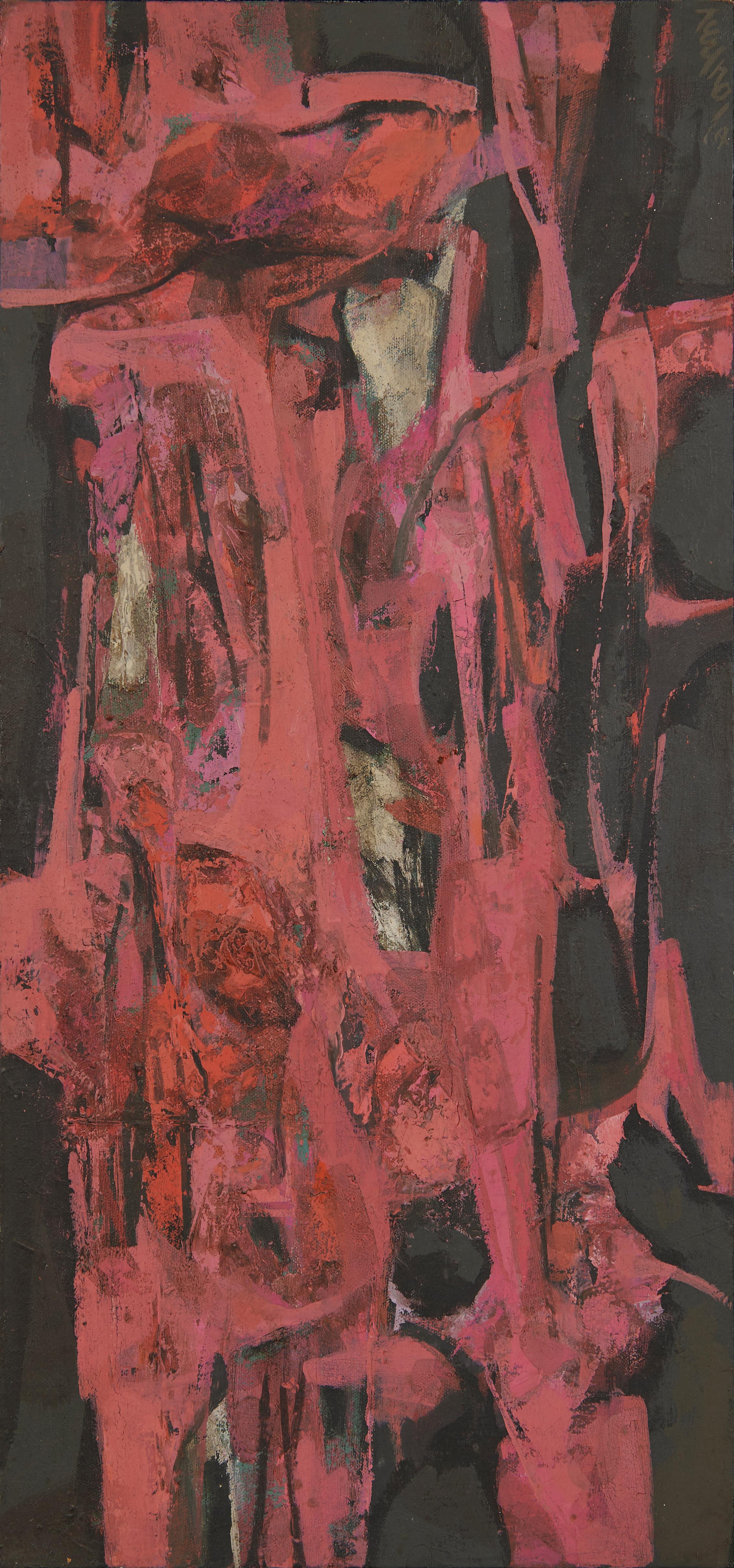 Pink
Black Abstract Painting by Cleveland School Artist