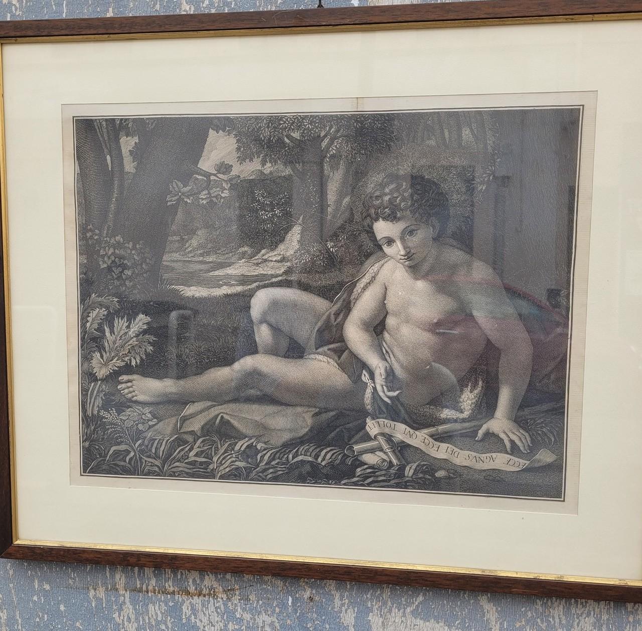 John The Baptist, Gravure encadrée, 19e siècle en vente 3