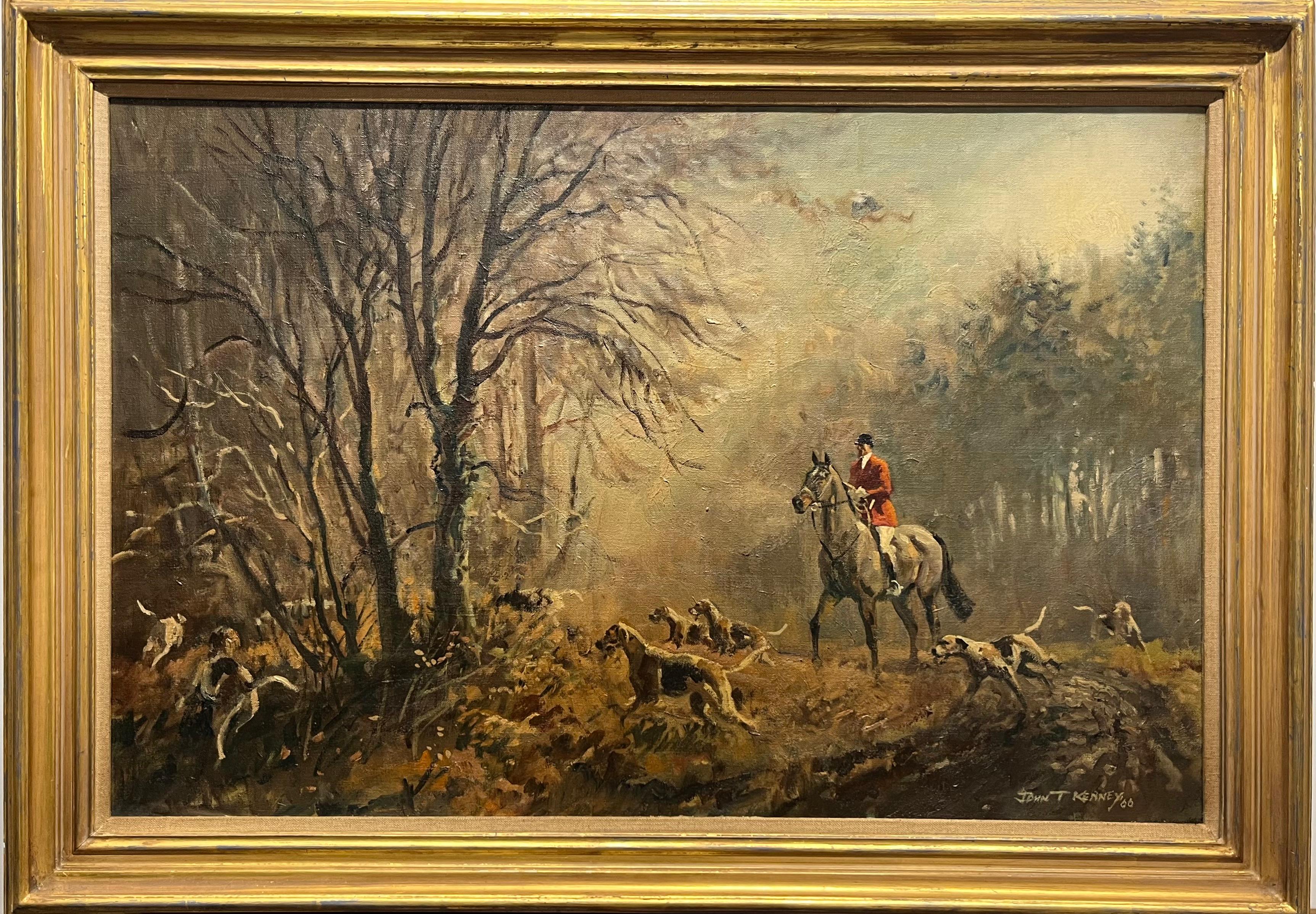 John Theodore Eardley Kenney Landscape Painting - The Fernie Cub hunting