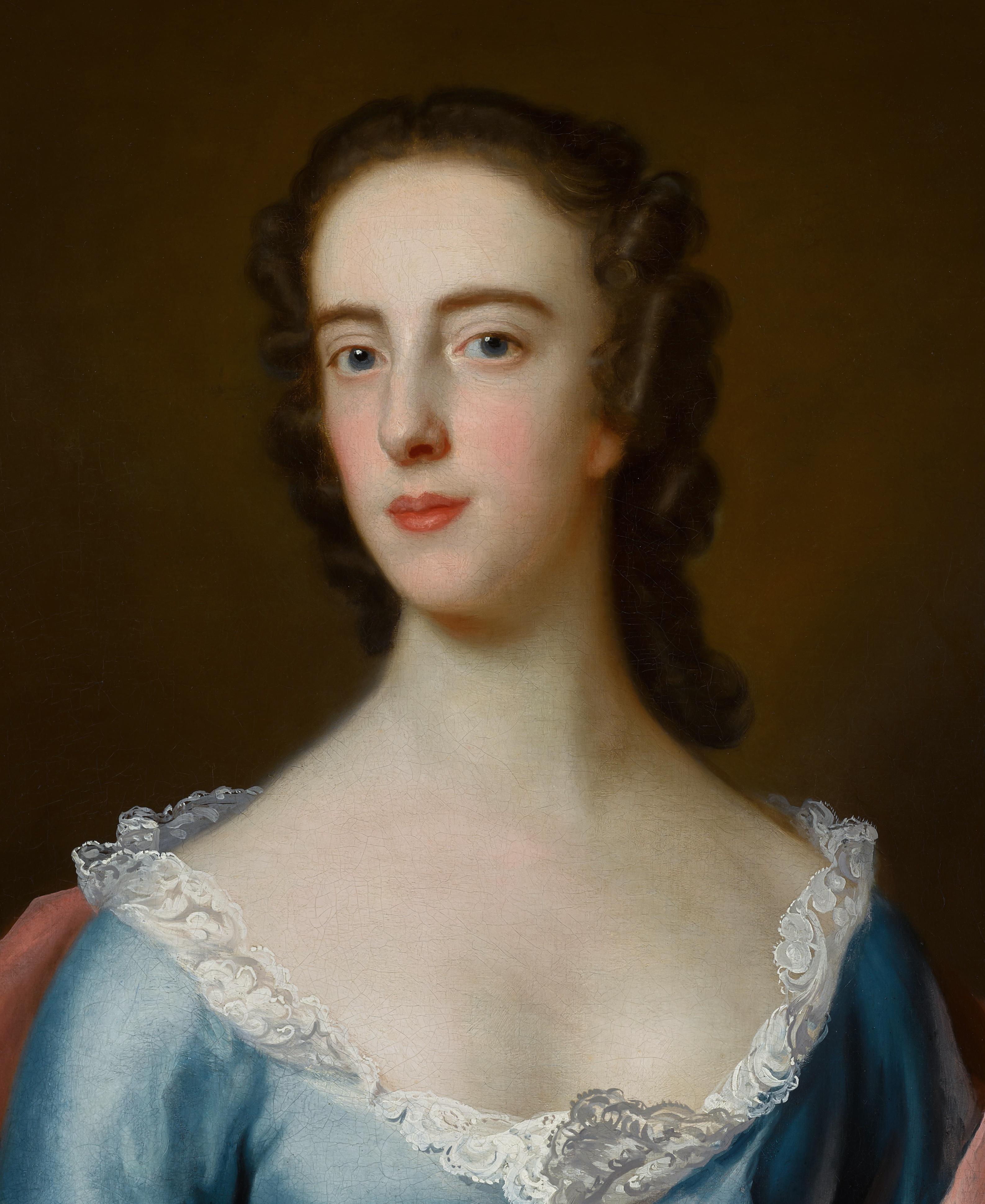 Portraits anglais de femmes, Dorothy et Jane Wood vers 1750, cadres sculptés remarquables 9