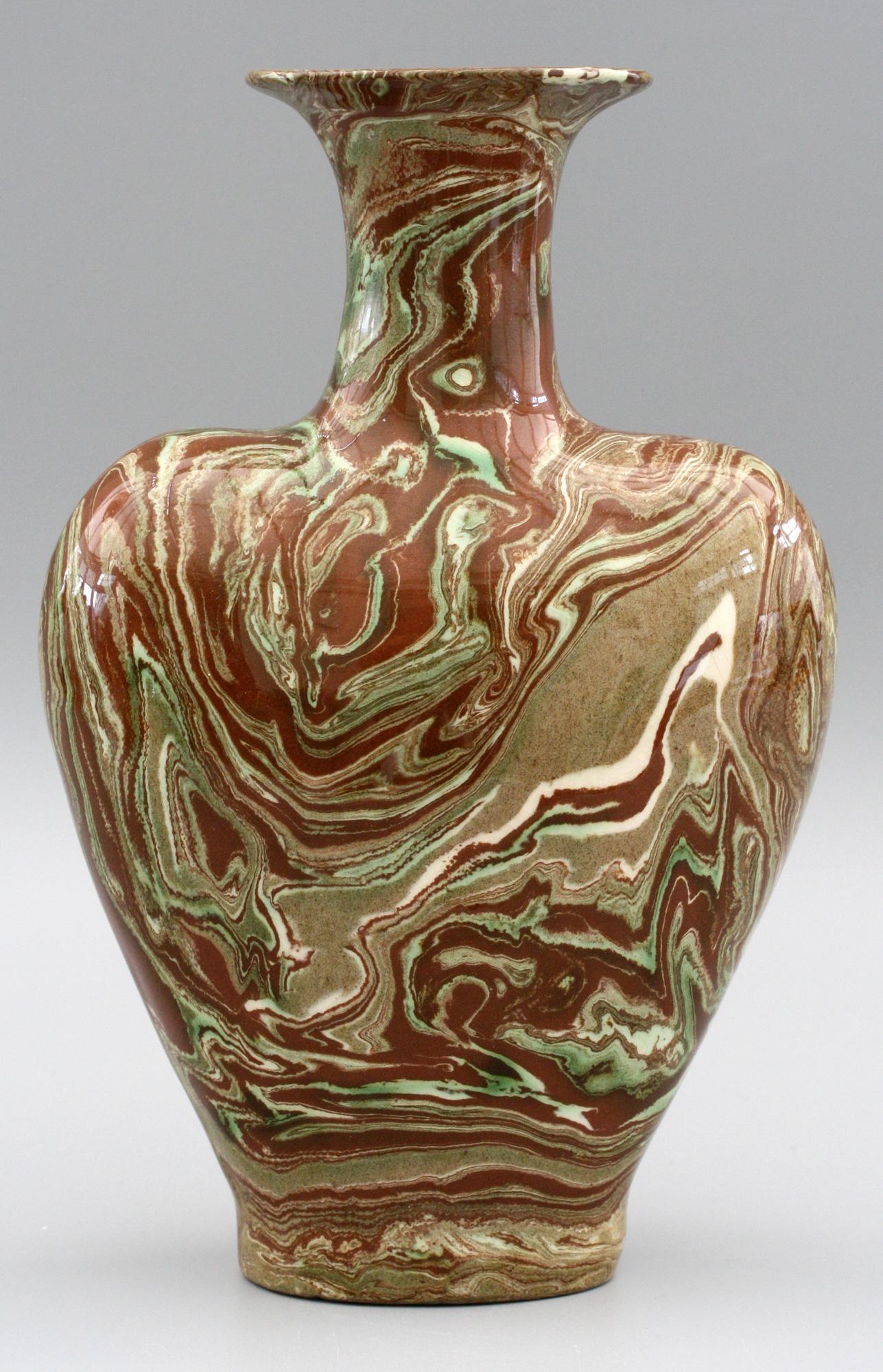 agateware vase