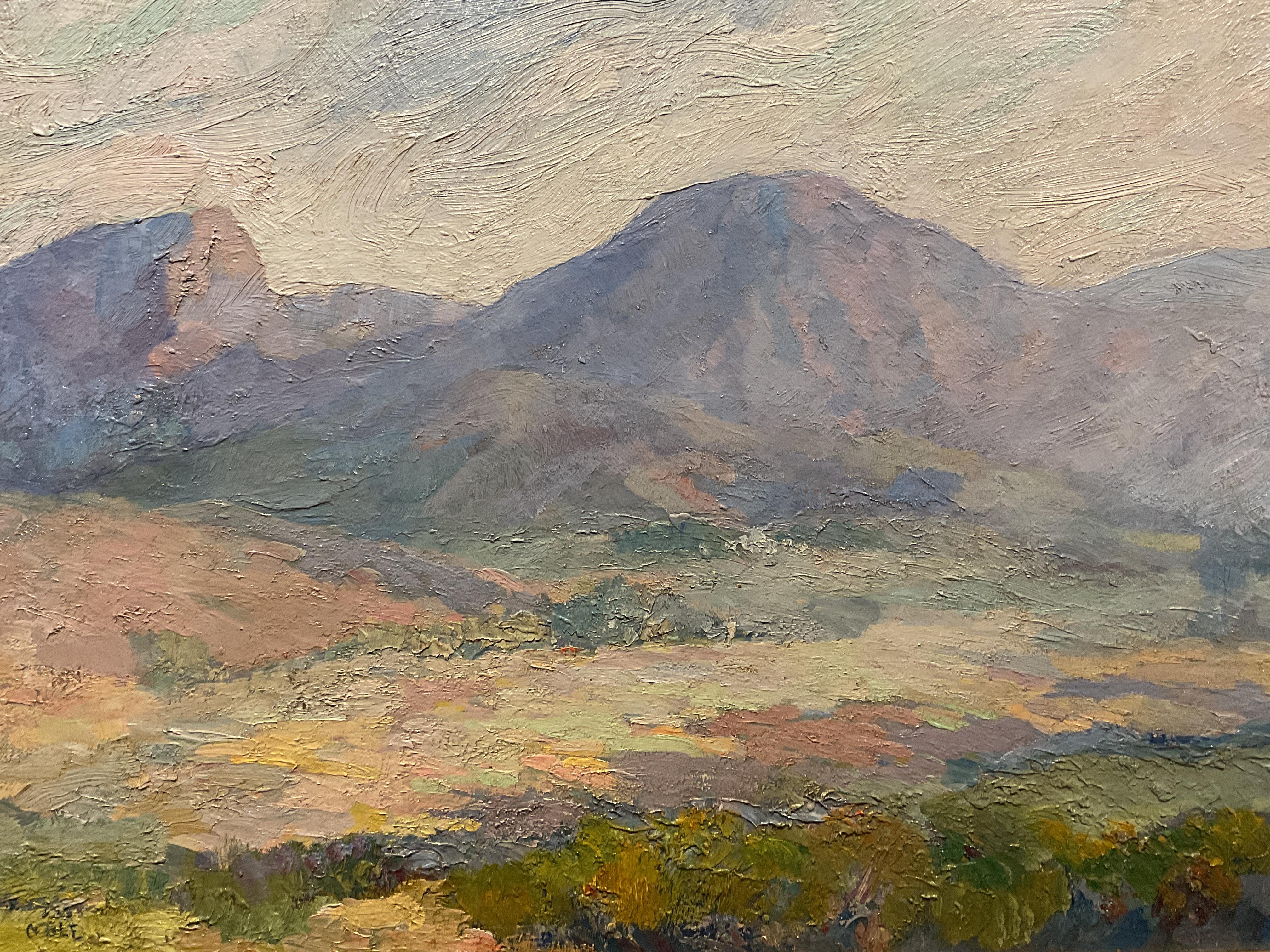 Jolie peinture de paysage californien de l'artiste répertorié John Thomas Nolf, vers les années 1920 en vente 1