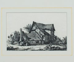 "Conversation Outside the English Country Cottage, " Etching by John Thomas Smith