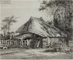 'Near Mrs. Teshmakers, Edmonton' original etching by John Thomas Smith