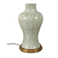 John Thompson Töpferei Celadon glasierte Tischlampe