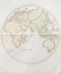 John Thomson (1777-1840) - 1830 gravure d'une carte, sphère orientale