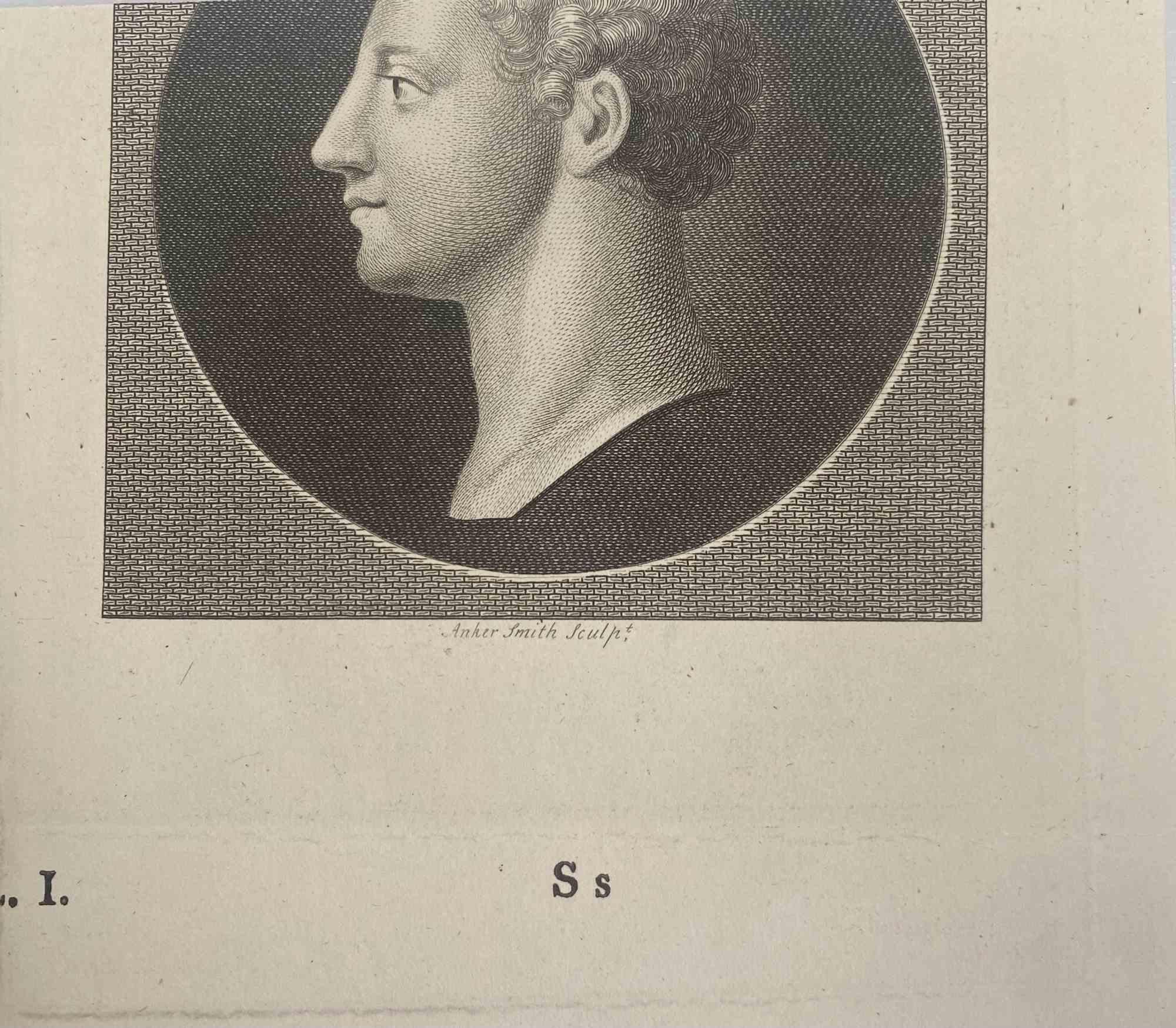 Porträt eines Mannes – Original-Radierung von John Thornthwaite – 1810 im Angebot 1