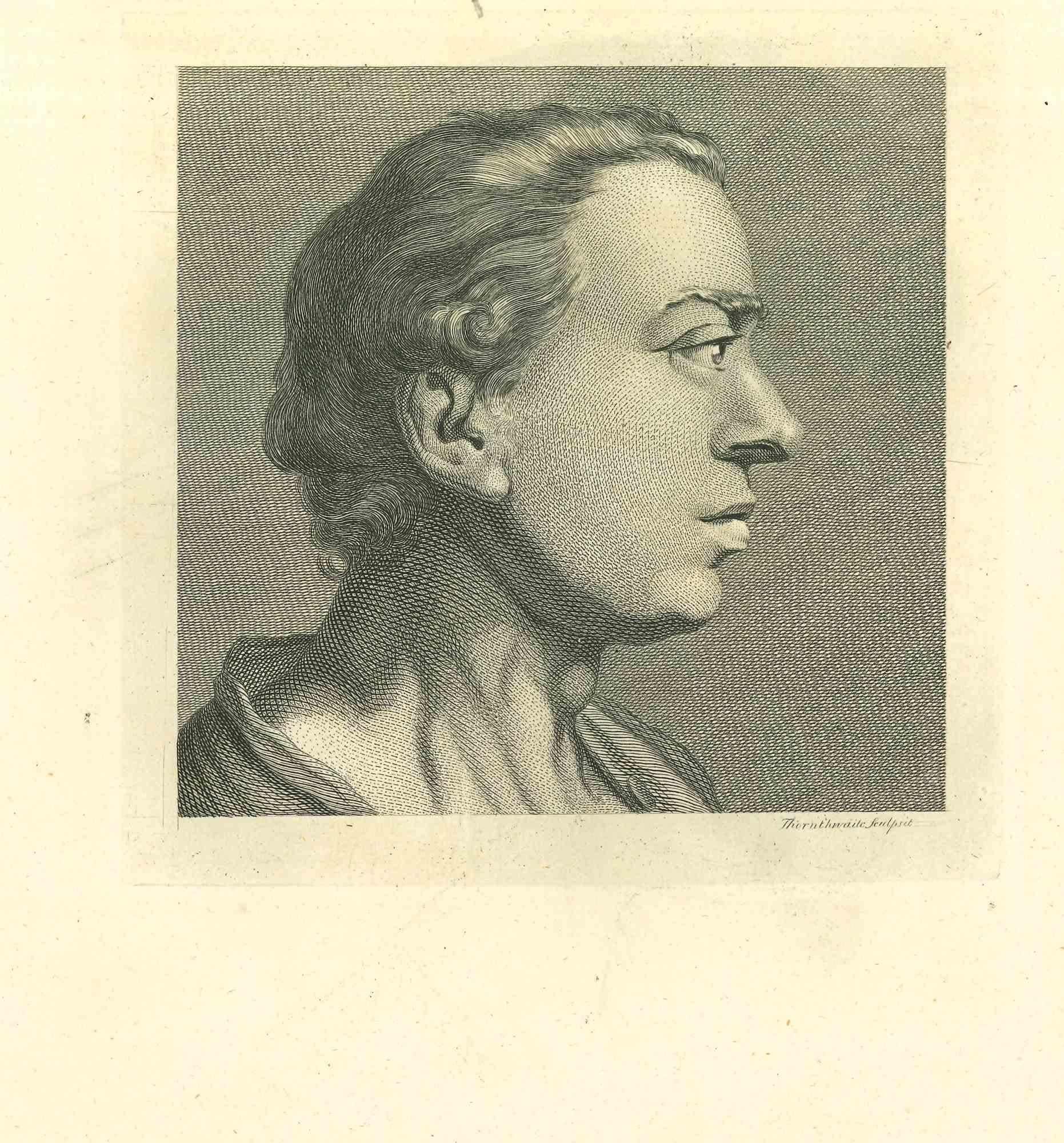 Portrait of a man is an original artwork realized by John Thornthwaite for Johann Caspar Lavater's  "Essays on Physiognomy, Designed to promote the Knowledge and the Love of Mankind", London, Bensley, 1810. 

 This artwork portrays a man. On the