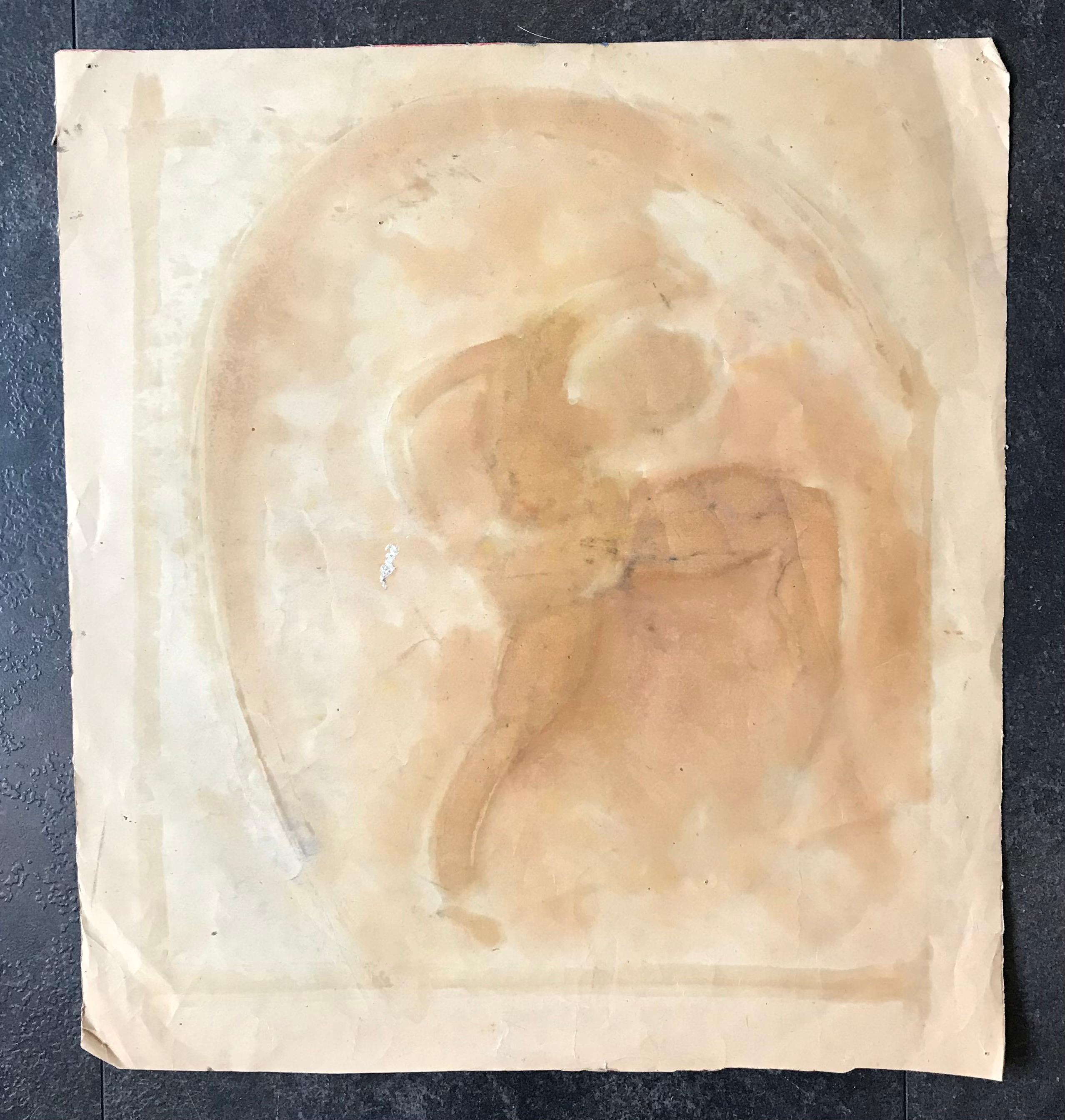 Ballerina n°3 di John Torcapel - Guazzo su carta 41x37 cm in vendita 6