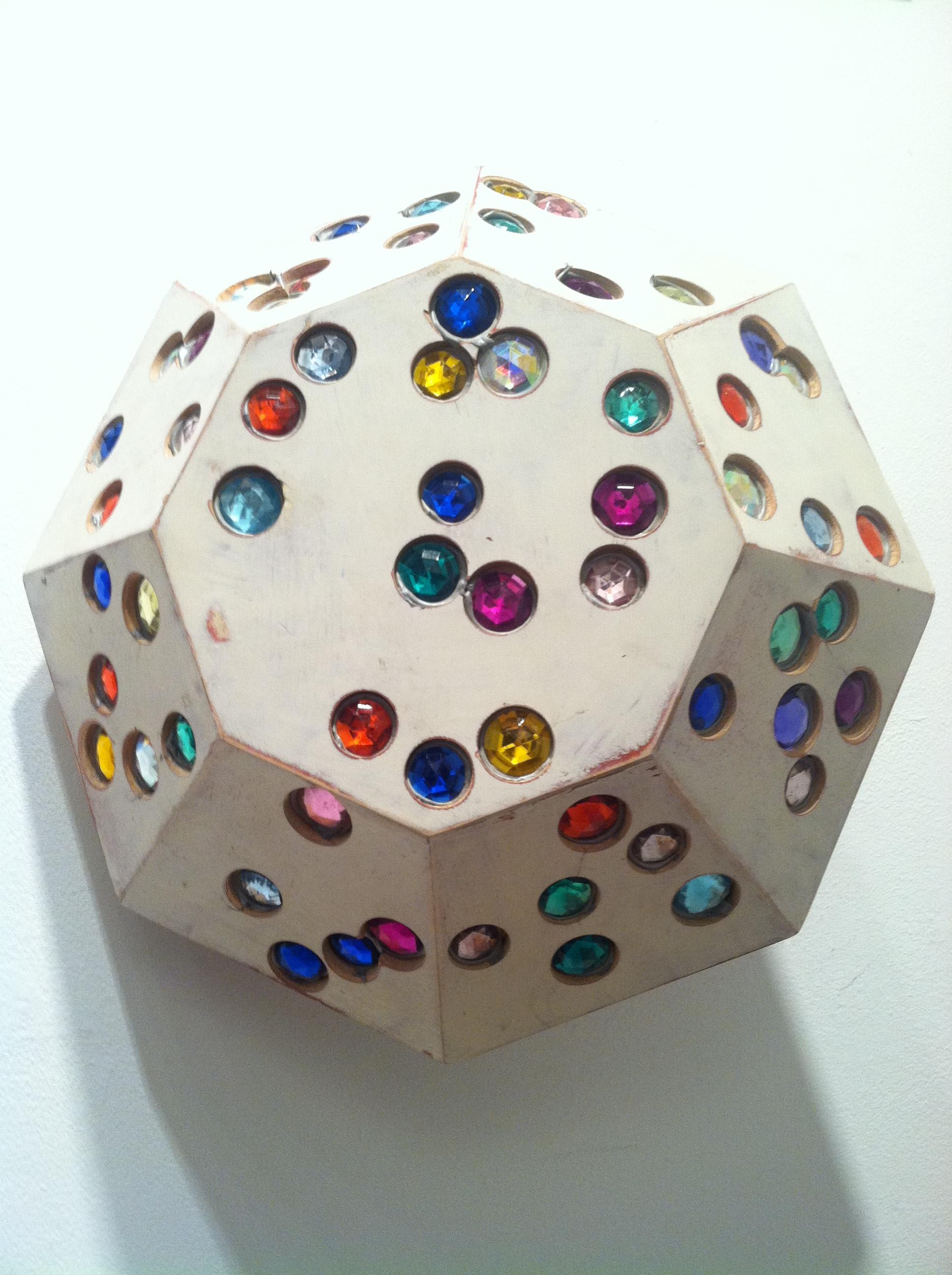 John Torreano, White and Multi-Color Gem, 1988, made of enamel, gems and wood
11 x 9 x 16 in.

John Torreano is an American artist from Michigan. He earned his BFA from the Cranbrook Academy of Art in Bloomfield Hills, Michigan in 1963. He received