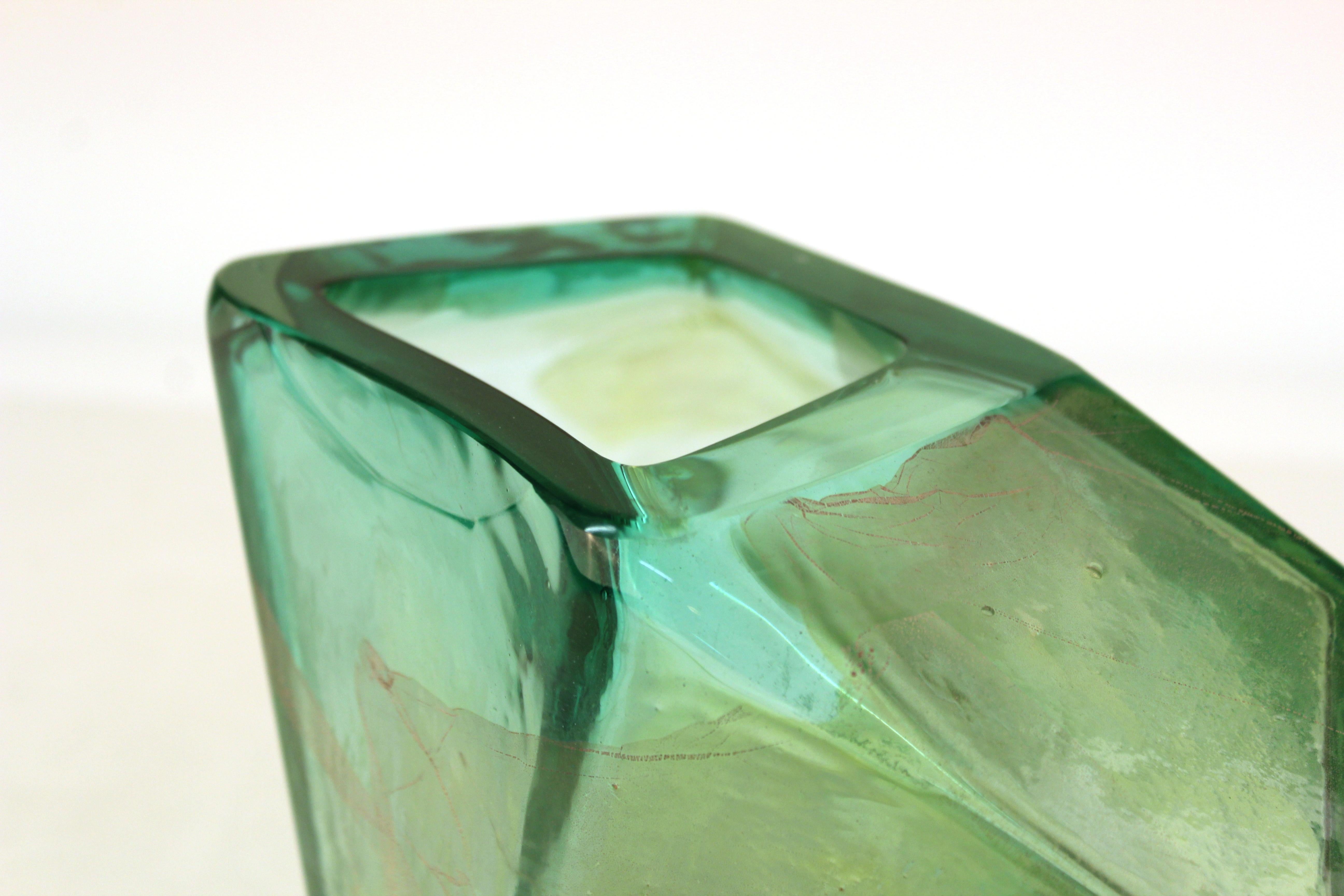 John Torreano Modern Faceted Jewel Art Glass Sculpture or Vase 1