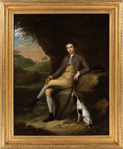Portrait of a gentleman and his dog
