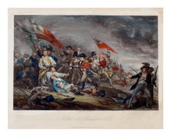 Battle at Bunker Hill - Hand Colored Engraving