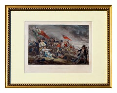 Battle at Bunker Hill - Hand Colored Engraving 