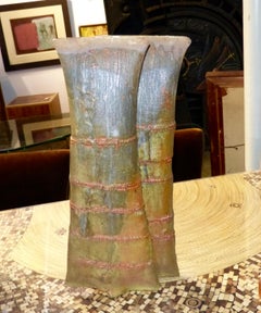 John Tuska - Vase en poterie à double flûte