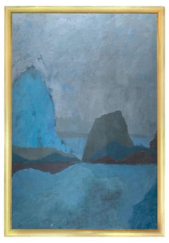 Abstrakte Landschaft des Künstlers John Urbain aus dem Jahr 1963
