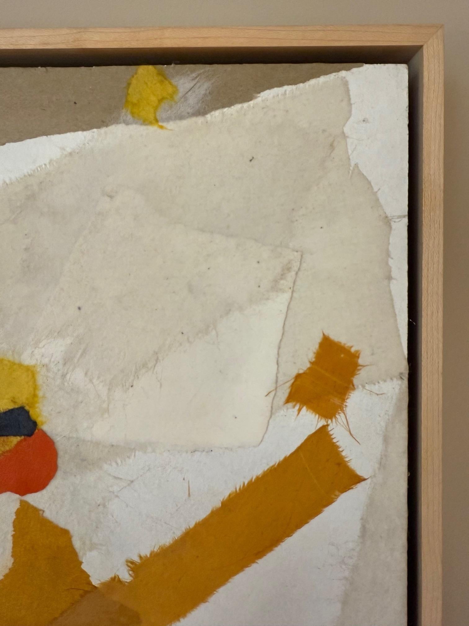 John Urbain (1920-2009)
Composition ,  1970
Peinture acrylique avec collage 
Bel exemple précoce de 1970

Provenance : Succession de l'artiste
Très bon état.

taille  19 x 13 in. w. frame

note : étiquette au verso provenant de la Gallery170