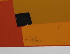 "Day by Day", Silkscreen with Collage by John Urbain