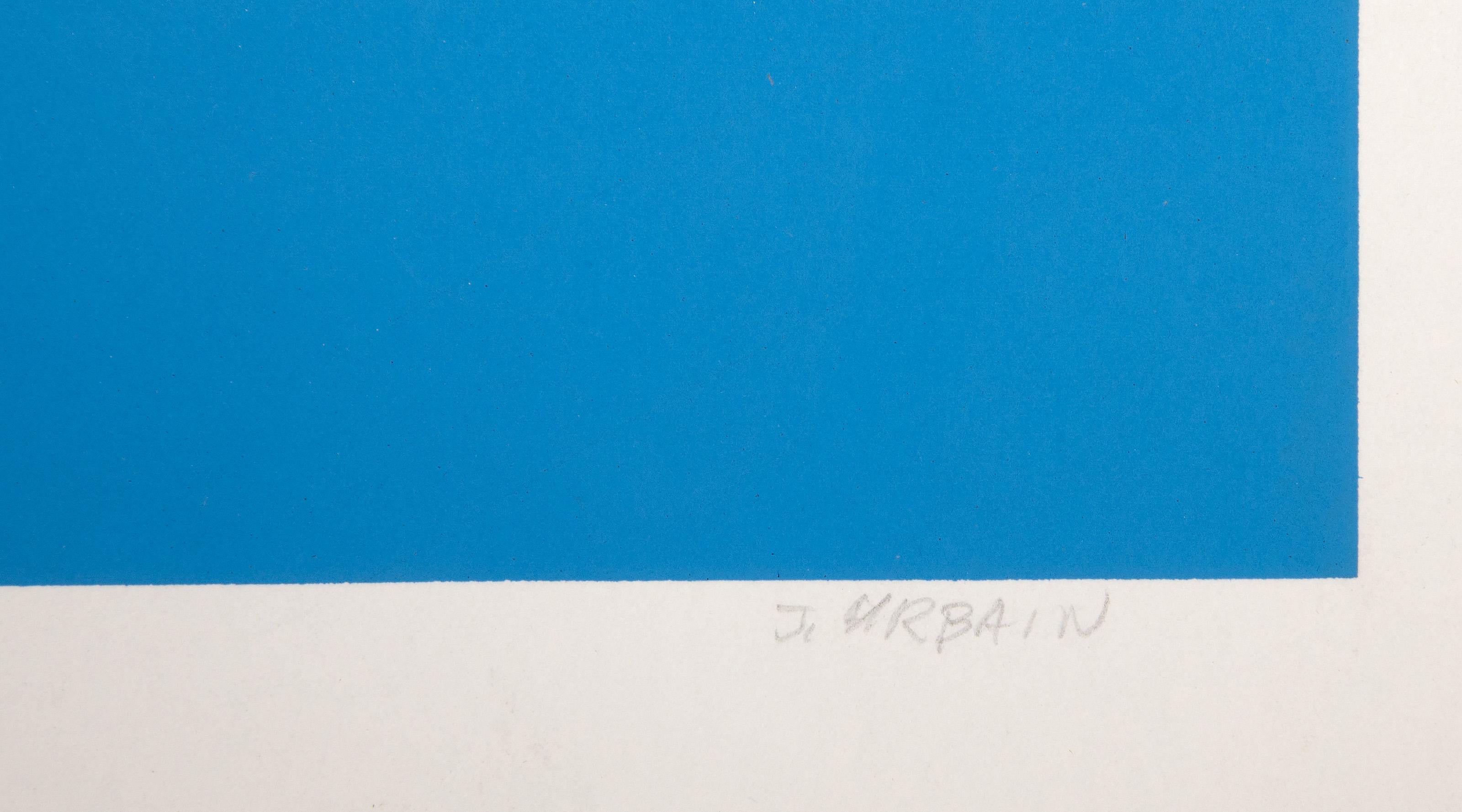 Iceberg, serigrafia moderna, collage e foglia d'oro di John Urbain 3