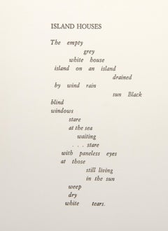 Island Houses, Modern Etching by John Urbain