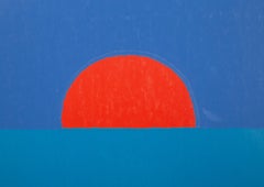 Red Sun, Minimalist Screenprint by John Urbain