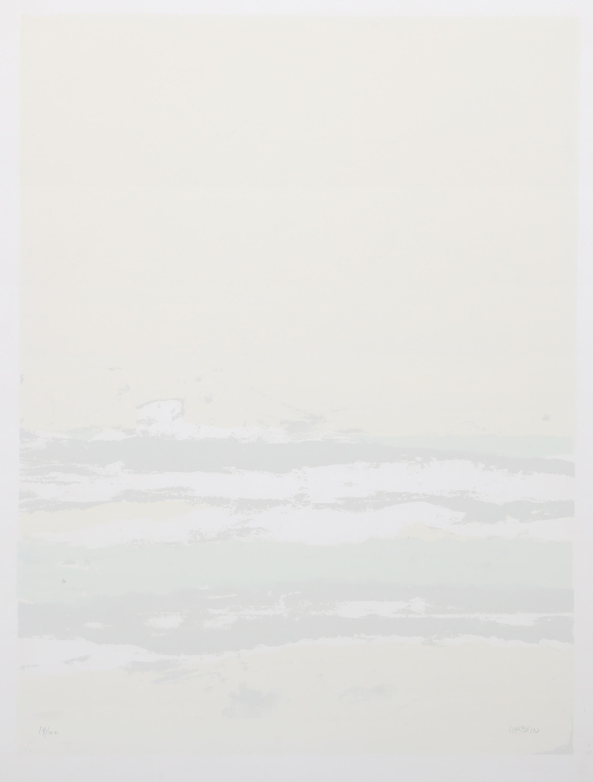 John Urbain, Belgian/American (1920 - 2009) - Winterscape, Medium:  Screenprint, signed and numbered in pencil, Edition:  19/20, Image Size:  24 x 18 inches, Size:  27.75 x 23 in. (70.49 x 58.42 cm) 