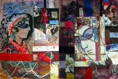 Untitled:  Two Collages - Central Figures are a Male/Female; Makes a Nice Pair.