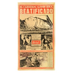 "Beatificado" Modern Tabloid Inspired Religious Social Commentary Painting