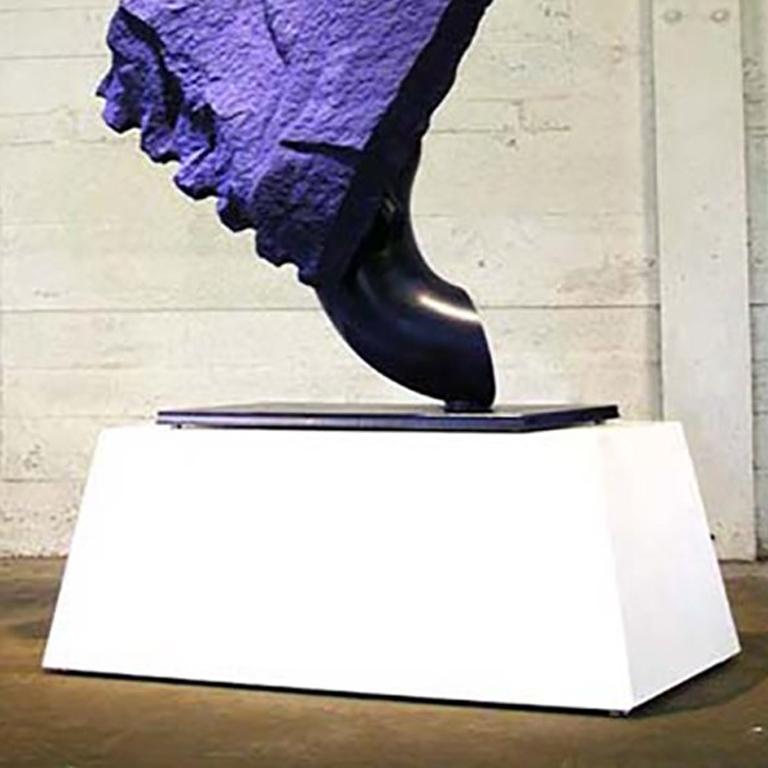 CAMBRE IV - Gray Abstract Sculpture by John Van Alstine