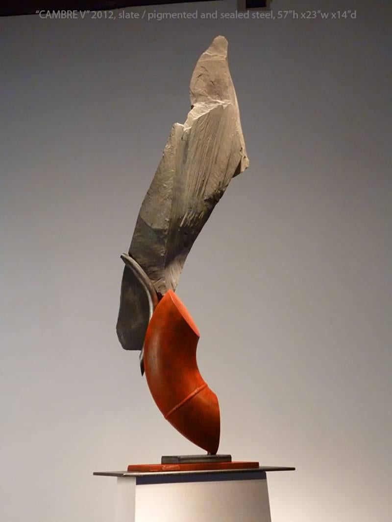 Cambre V (Slate) - Sculpture by John Van Alstine