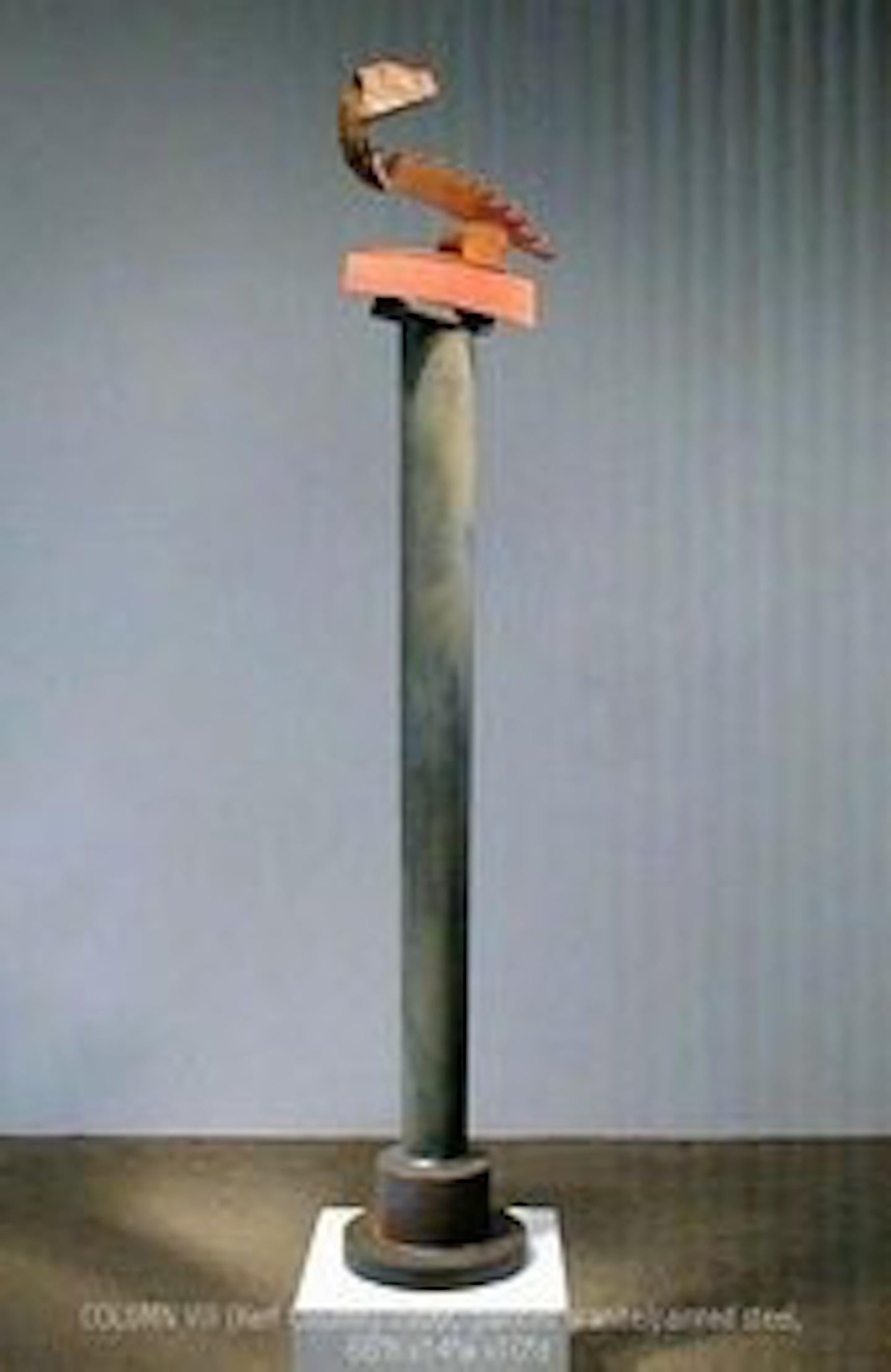John Van Alstine Abstract Sculpture - Column VII (Kerf Column)