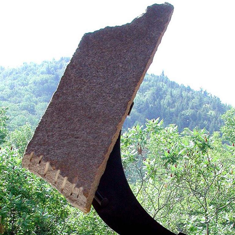Granite/Steel

Stone and metal, usually granite or slate and found object steel are central in my sculpture. The interaction of these materials is a major focus. On the most basic level the work is about the marriage of the natural with the