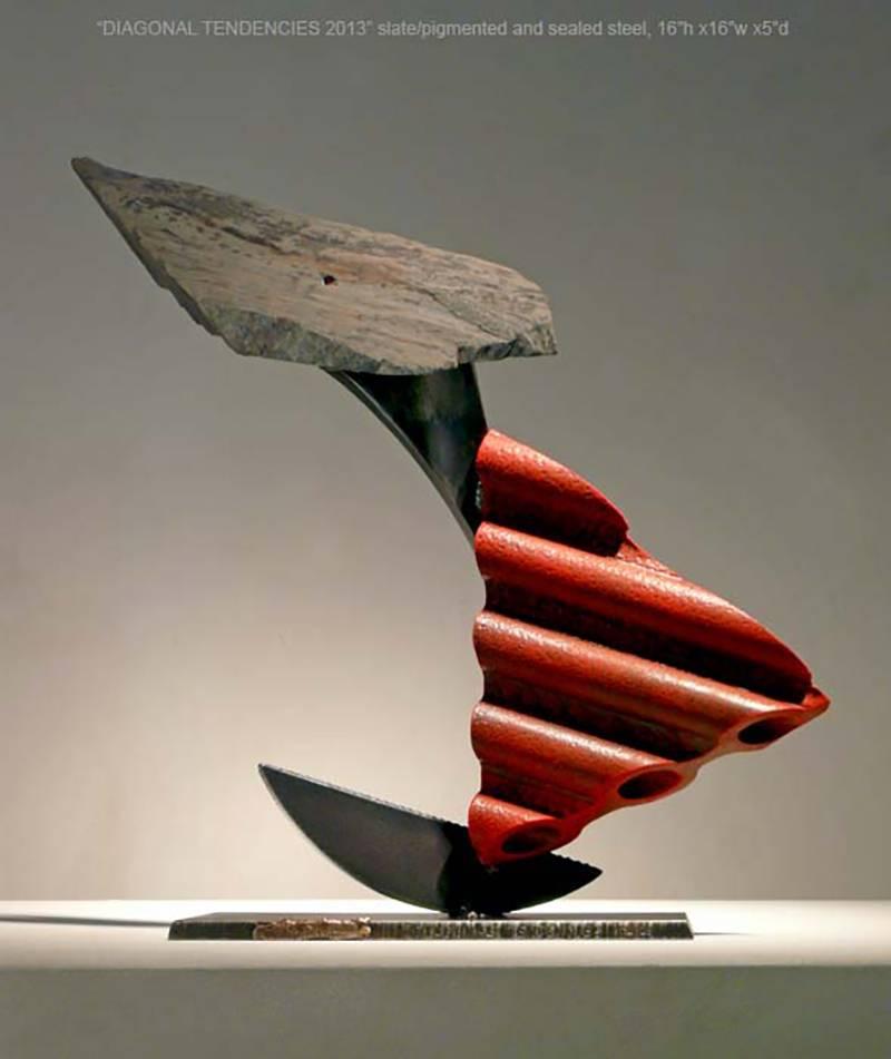 John Van Alstine Abstract Sculpture - Diagonal Tendencies 2013