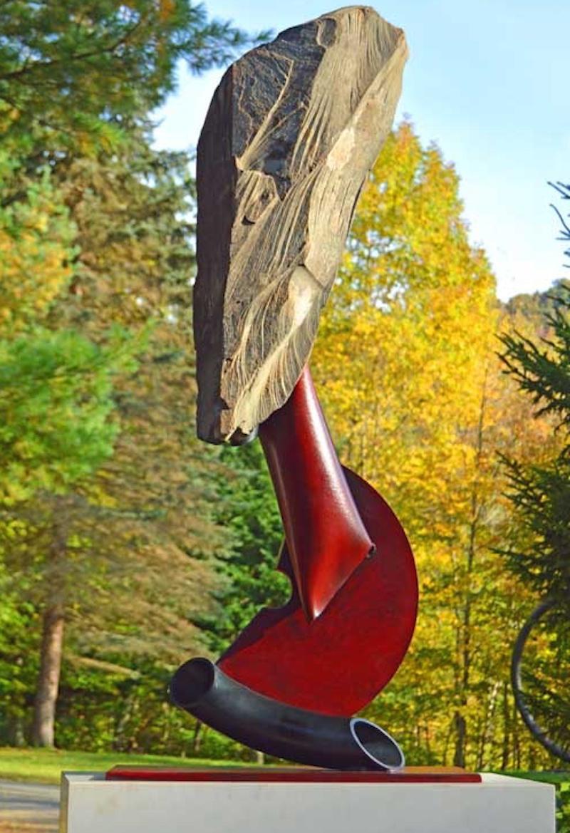Hula V - Brown Abstract Sculpture by John Van Alstine