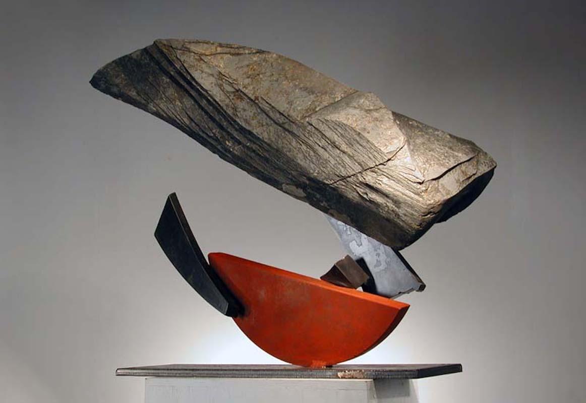 John Van Alstine Abstract Sculpture - ICARUS (Frail Wings of Vanity)
