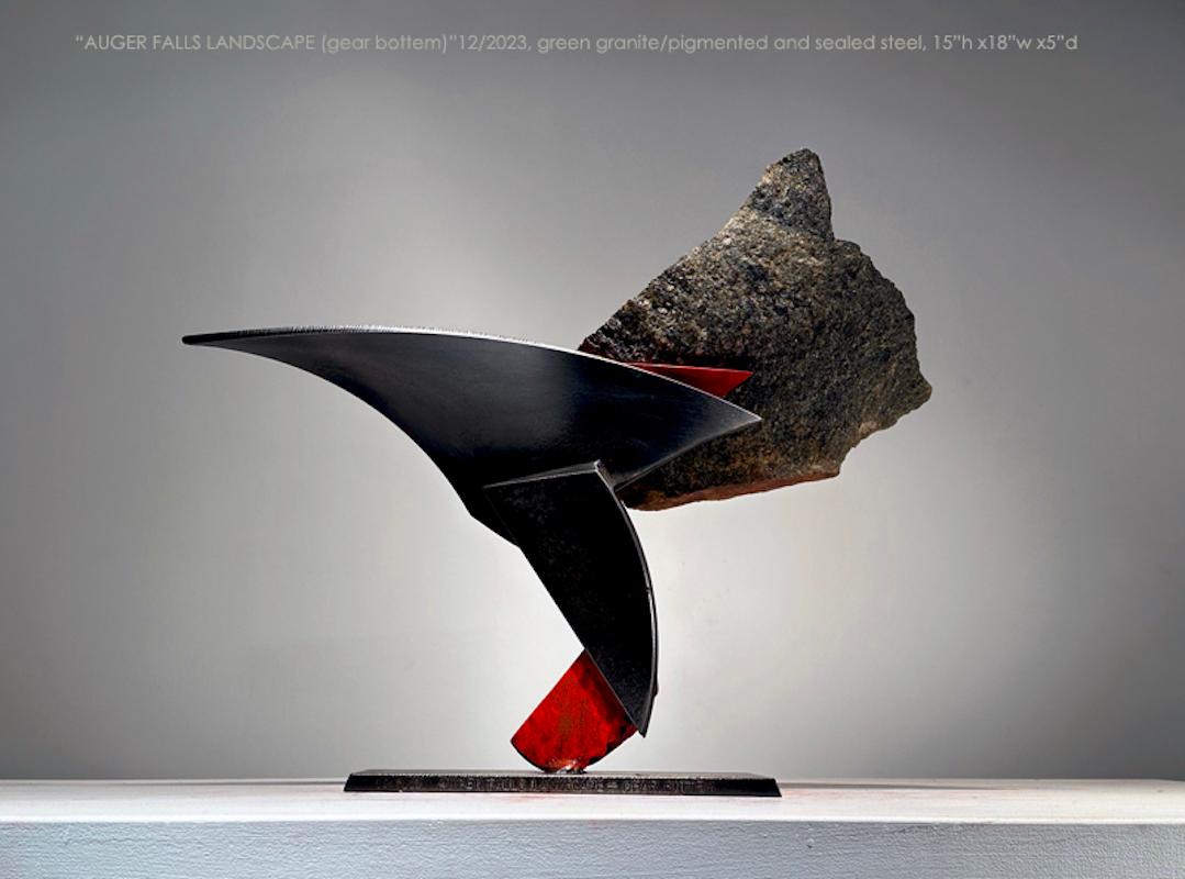 John Van Alstine, Paisaje de las cataratas Auger (fondo del engranaje), Escultura 2023 en venta 3