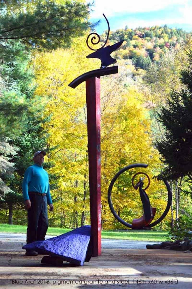 John Van Alstine - Blue Ara, scultura 2018 1