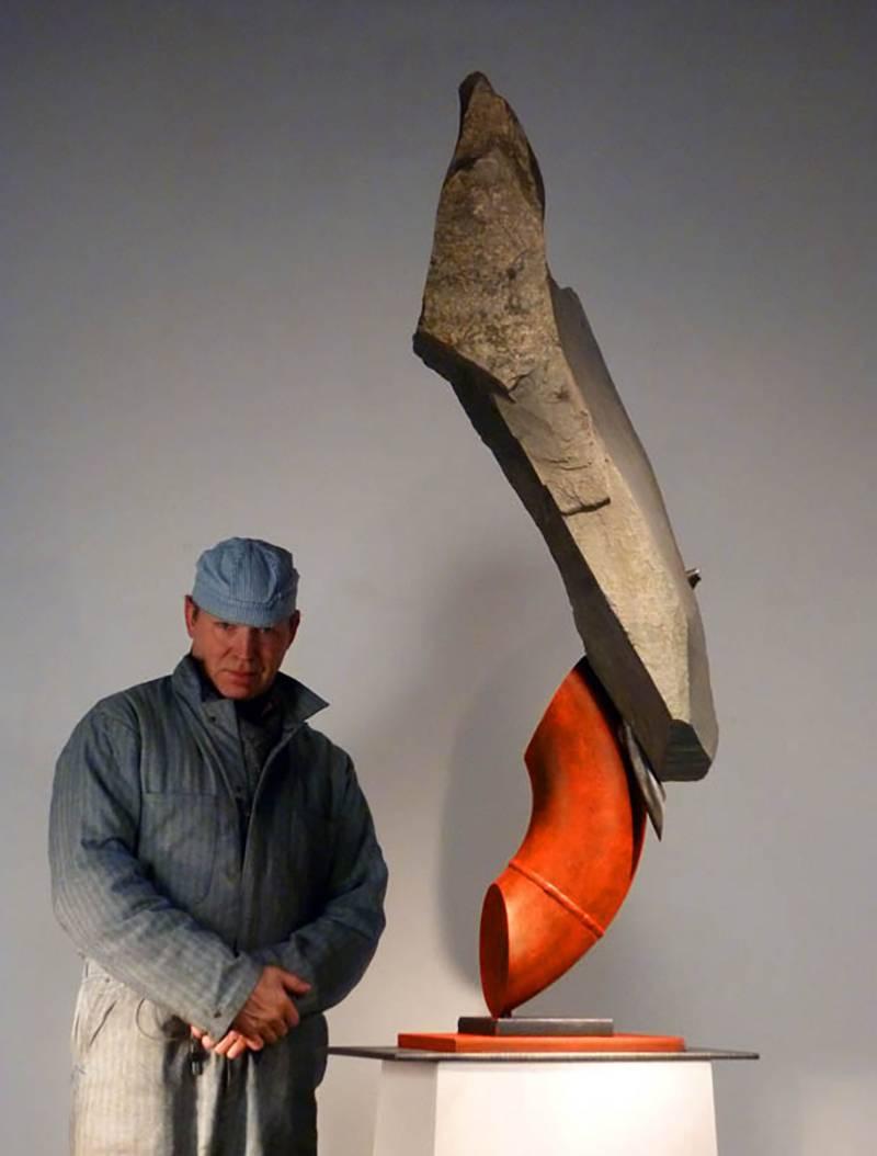 John Van Alstine - Cambre V (Slate), sculpture 2012 en vente 1