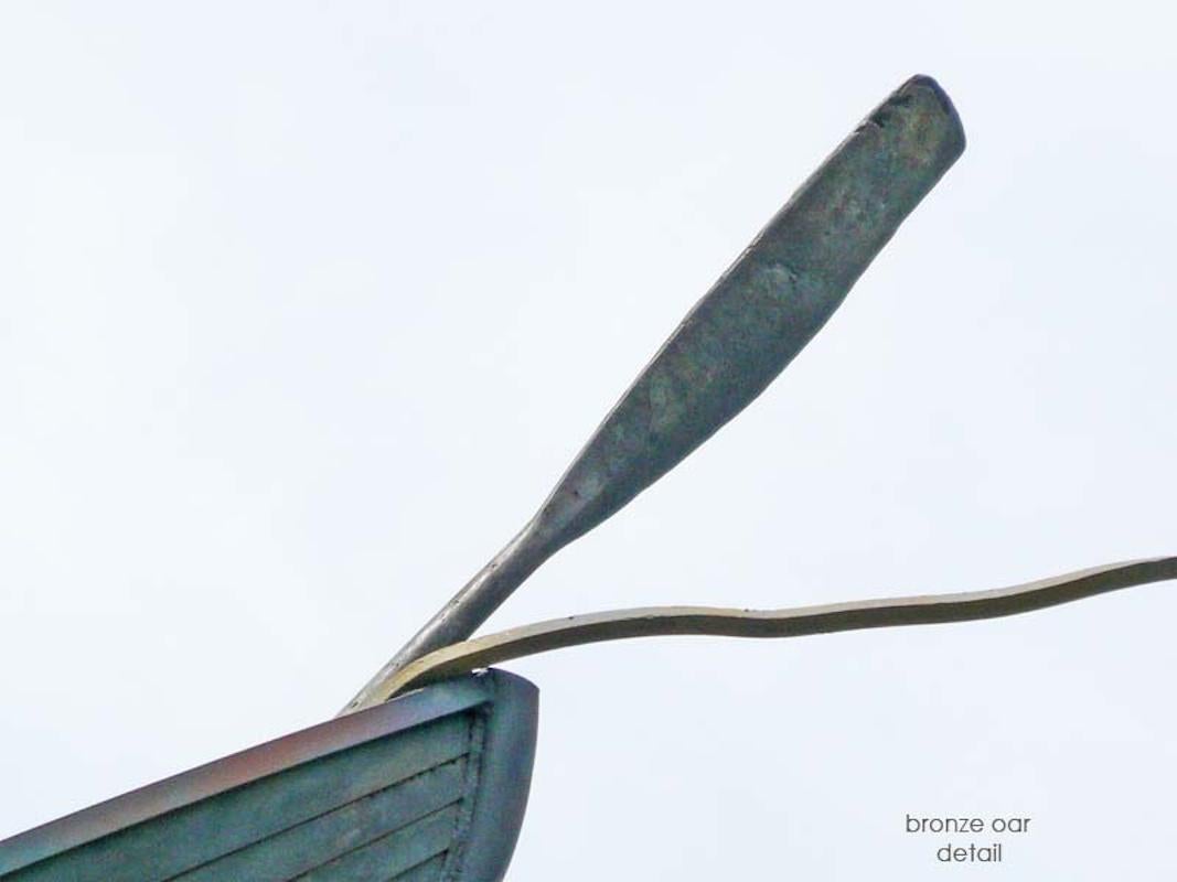 John Van Alstine - Charon's Steel Styx Passage, Skulptur 1996 im Angebot 3