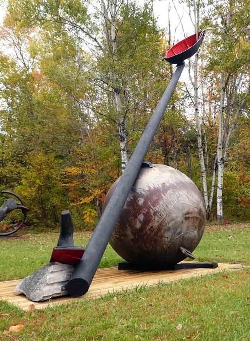 John Van Alstine - Charon's Steel Styx Passage, Skulptur 1996 im Angebot 4