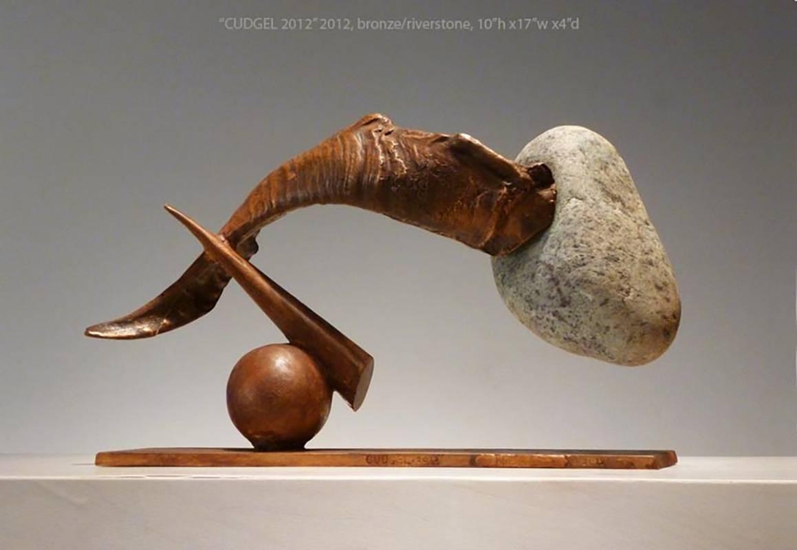 River Stone and Bronze

Stone and metal, usually granite or slate and found object steel are central in my sculpture. The interaction of these materials is a major focus. On the most basic level the work is about the marriage of the natural with the