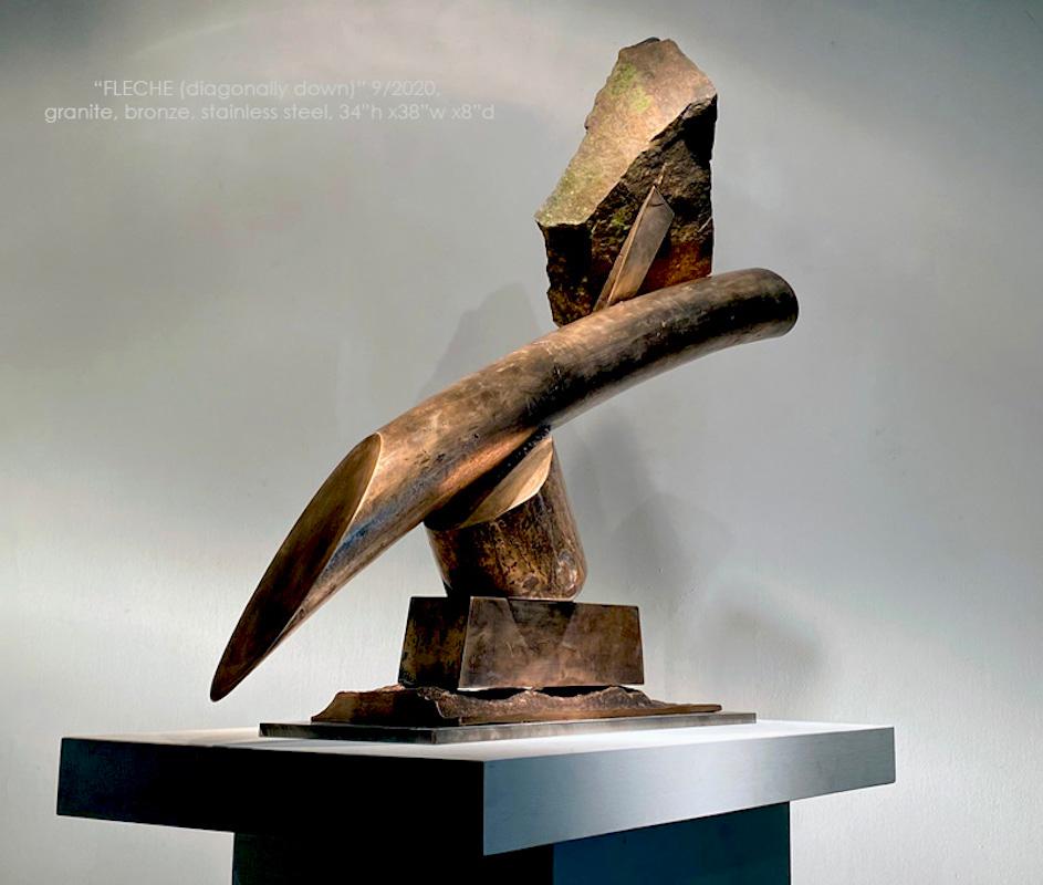 John Van Alstine, Fleche-Diagonalmente hacia abajo, Escultura 2020 en venta 2